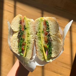 The Vegan Bagel    at Nofa's Coffee in Toronto