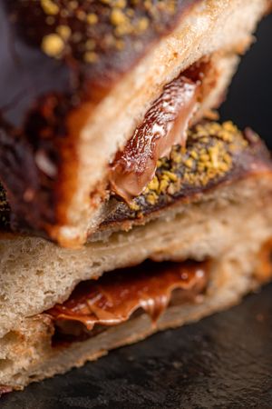 Nougat Donut (vegan) at The Donut Lab in Mannheim