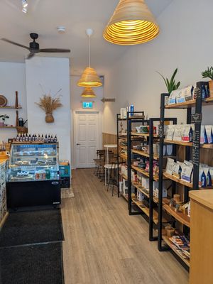 Inside at Ninetails Coffee Bar in Toronto