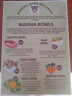 Menu 2 English at Sanito in Punta Uva