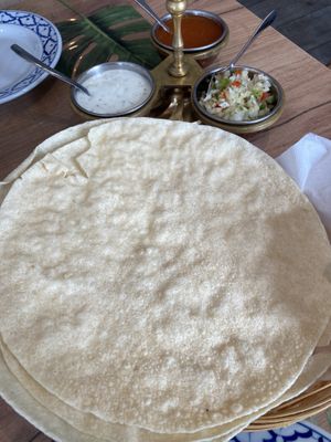 Papadom  at Curry Patta in Estepona