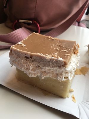 French cream cake slice at Napfenyes Cukraszat - Kiskorona in Budapest