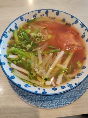 Wonton soup at VEGE Kitchen in Warsaw