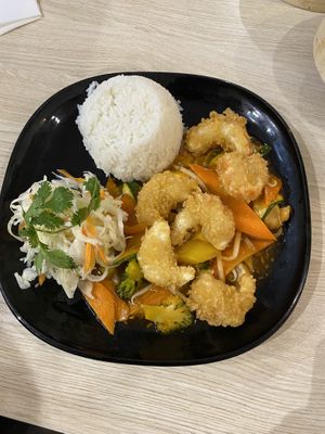 Shrimp in sweet and sour sauce  at VEGE Kitchen in Warsaw