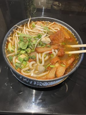 Wheat Udon Noodle with Seitan  at VEGE Kitchen in Warsaw
