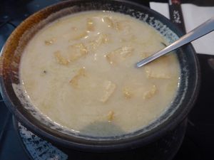 Tofu soup at VEGE Kitchen in Warsaw