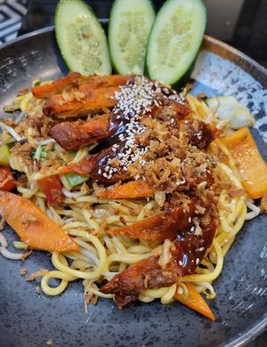 Vegan duck at VEGE Kitchen in Warsaw