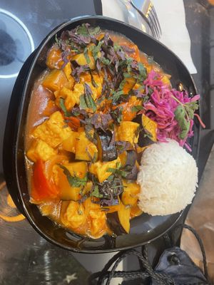 Eggplant tofu   at VEGE Kitchen in Warsaw