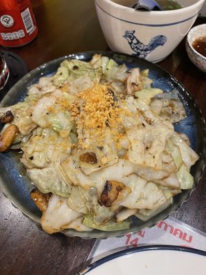 Stir fried cabbage   at Lhong Khao in Phuket