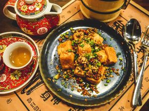 Spicy Crispy Tofu at Lhong Khao in Phuket