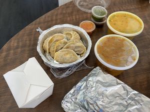 Variety of vegan friendly momos and curries at Royal Indian Cuisine on Fillmore in San Francisco