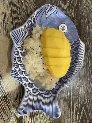 Mango sticky rice which is supposed to be vegan as is but still ask!  at Moo Dang in Reno
