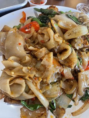 Drunken noodles with tofu  at Moo Dang in Reno