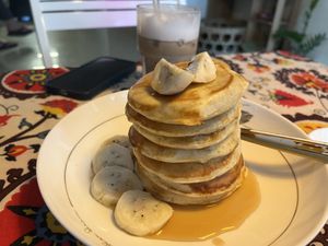 Banana pancakes   at Sweet Secret in Nha Trang