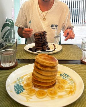 Vegan Pancake stack   at Sweet Secret in Nha Trang