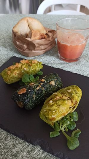 Involtini di verza al forno con tofu e verdure at Contorni e Dintorni in Rivoli