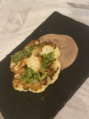 Cavolfiore su crema di fagioli  at Contorni e Dintorni in Rivoli