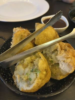 Homemade bread rolls   at The Klay Oven Restaurant in Teneriffe