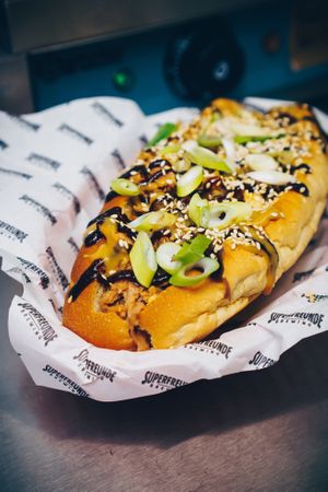 Our vegan subs are not just massiv in size, but also in deliciousness: Pulled Jackfruit, Ban Mi or Pastrami.  at House of Superfreunde in Norderstedt