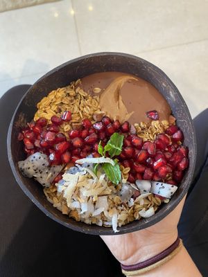 Chocolate something bowl  at Earth Mama Smoothie Bar & Kitchen in Anjuna