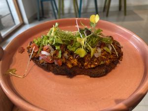 Tofu toastie  at Earth Mama Smoothie Bar & Kitchen in Anjuna