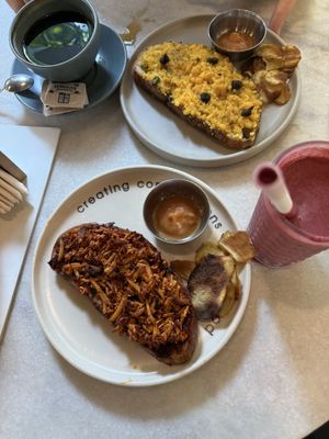 Vegan Open Toasts  at Earth Mama Smoothie Bar & Kitchen in Anjuna