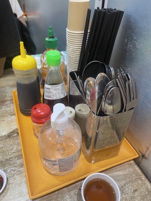 Condiments   at Pho Gia Hoi in Haymarket
