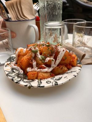 Harissa potatoes   at La Cantine de Sam - Rue des Fossés Saint-Marcel in Paris