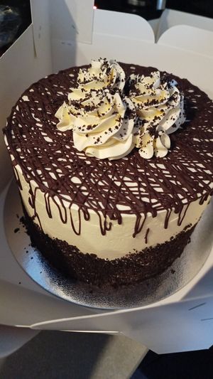 Vegan Oreo taart at Taart&Macarons in Zwaag