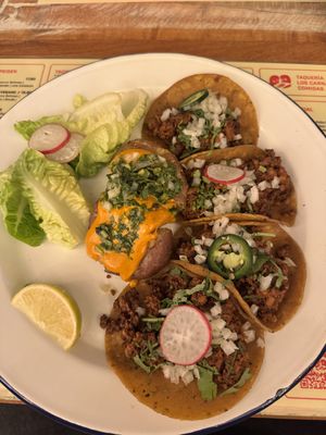 Vegan Chorizo Tacos  at Los Carnales in Cologne
