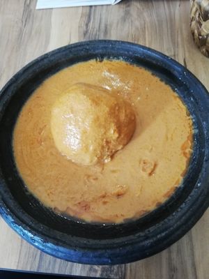 Banku Vegan (very sour dough) at DIDI PA - West African Kitchen in Berlin