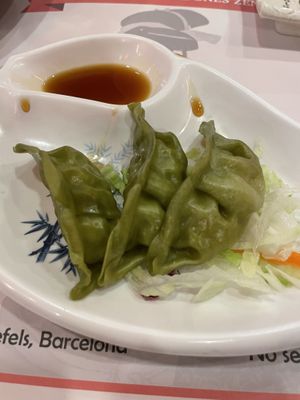 Vegetable gyoza dumplings  at Restaurante Japones Zen 3 in Castelldefels