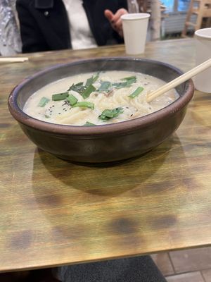 Noodle bowl was huge, but kinda bland   at Jang Dok Dae in Flushing