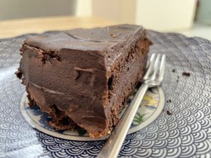 Vegan chocolate cake, $3  at The Village Bakery and Cafe in Siem Reap