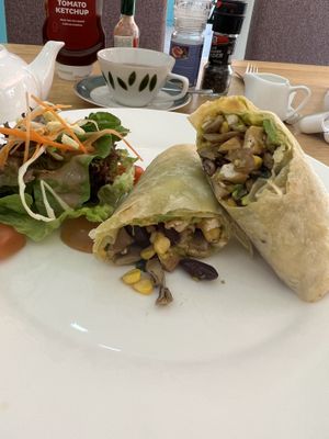 Breakfast burrito, tofu instead of egg! Lovely   at The Village Bakery and Cafe in Siem Reap
