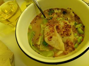 Miso soup at Lil Bao  in Brussels