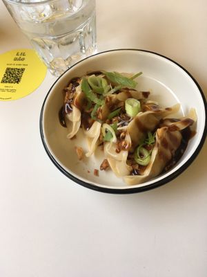 Asian dumplings as a starter  at Lil Bao  in Brussels