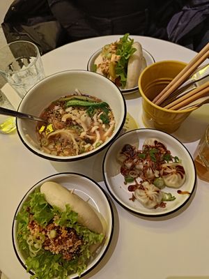 Buns, lil dims and miso soup at Lil Bao  in Brussels