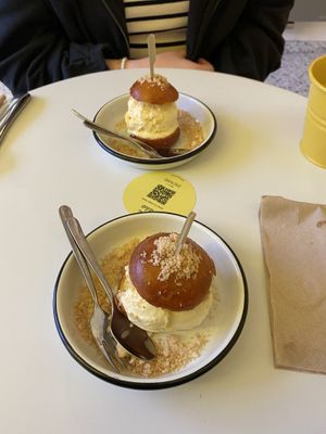 Fried bao with ice cream   at Lil Bao  in Brussels