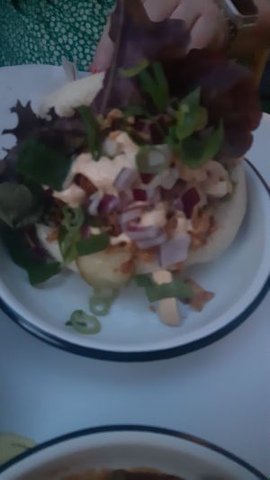 Hot chick bao at Lil Bao  in Brussels