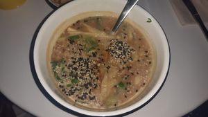 Miso udon soup at Lil Bao  in Brussels