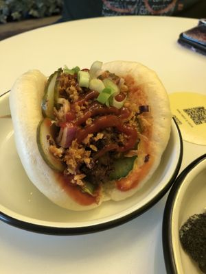 Nice to meat you bao bun  at Lil Bao  in Brussels