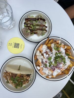 Jacko wacko bao, lil dims and loaded fries  at Lil Bao  in Brussels