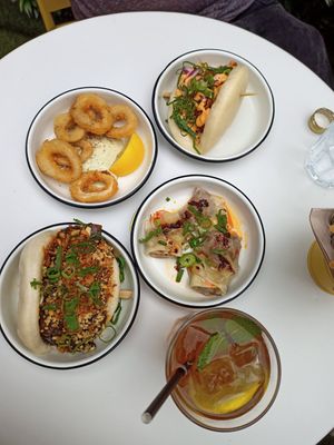 Wontons, baos and calamari at Lil Bao  in Brussels