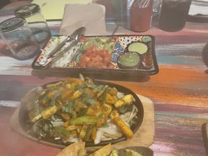 Fajitas vegan   at La Hacienda 101 in Emerald Beach