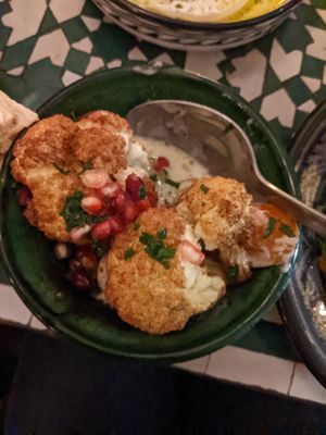 Cauliflower mezze. at Gaza Grill Kødbyen in Copenhagen