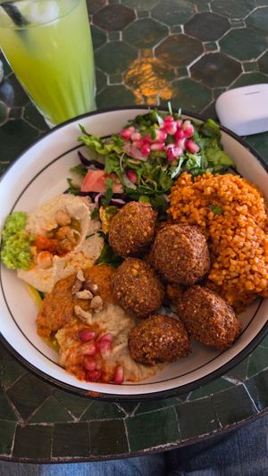 Some of the best food I've had.

I picked the falafel bowl with bulgur and a homemade lemonade. Total was 195kr but well worth it in my opinion. at Gaza Grill Kødbyen in Copenhagen