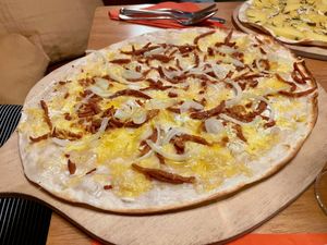 Veganer Flammkuchen at Das Schöne Leben in Hornberg