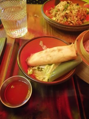 vegan roll (rollito cantonés) vienen 2 at Kamado Asian Food in Valladolid