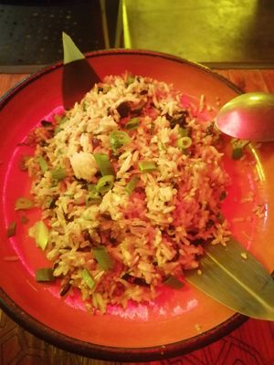 delicious 3.5 (arroz con shiitake y cebollino) at Kamado Asian Food in Valladolid